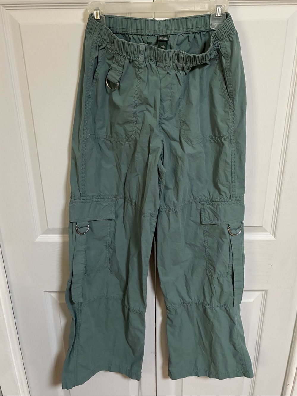Wild Fable Sage Green Wide Leg Pull On Cargo Pants